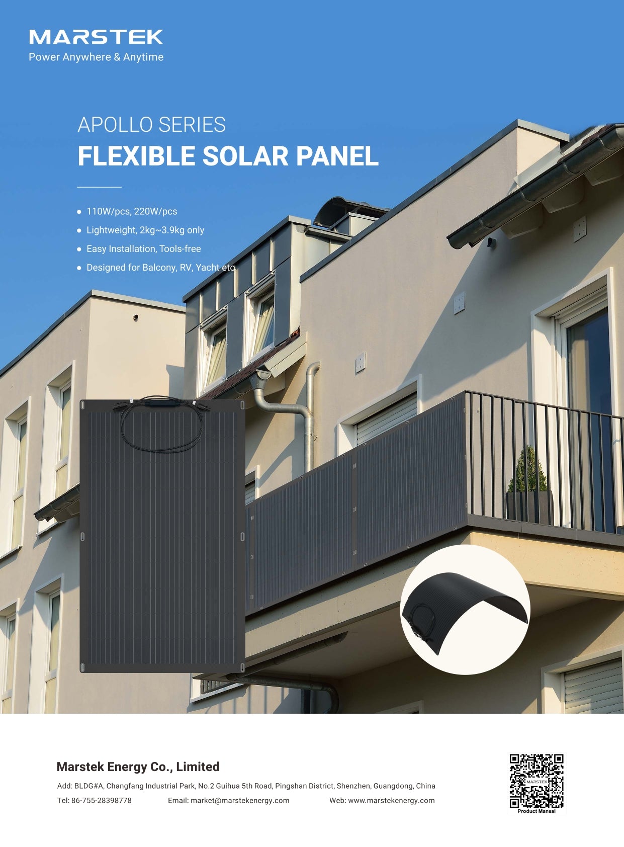Flexible solar panels